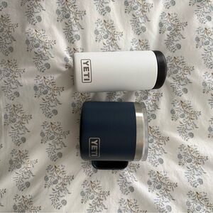 YETI White and Navy Drinkware Duo